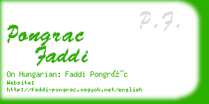 pongrac faddi business card